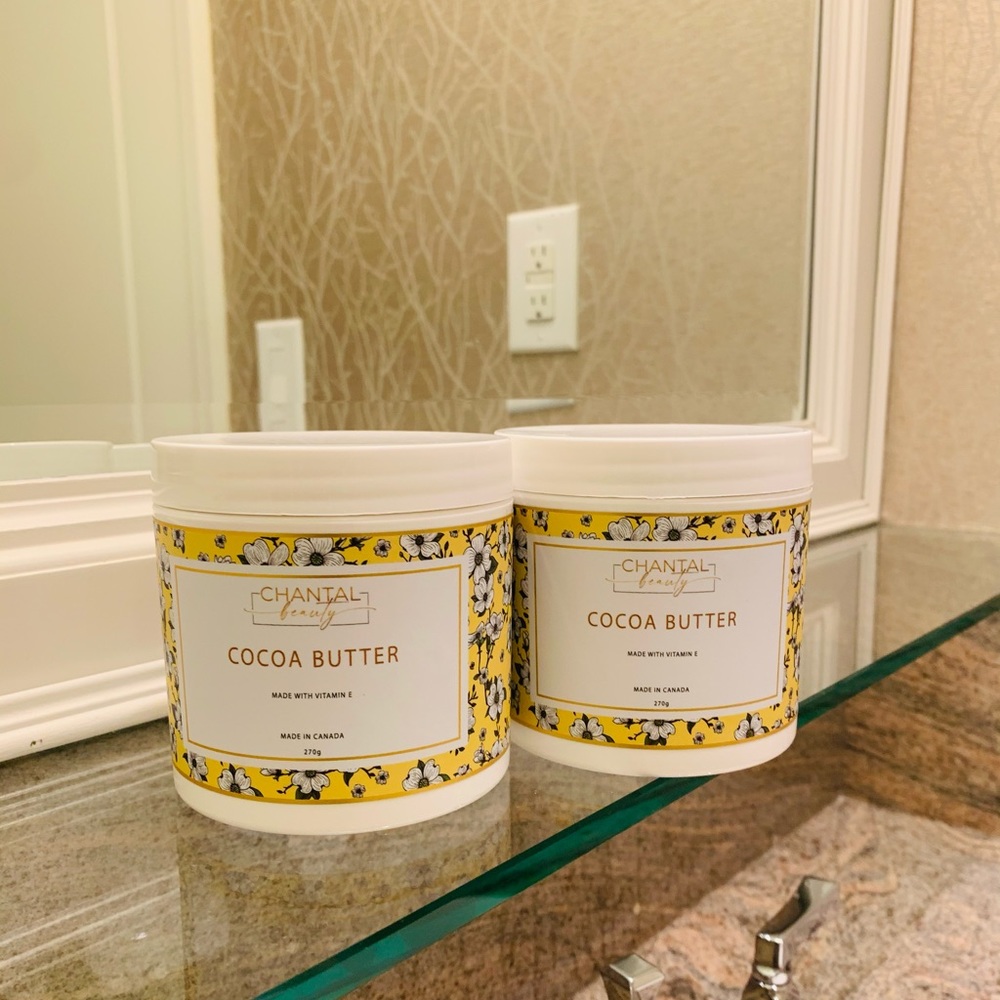 2 for $50-Brand New Chantal Beauty Cocoa Butter Formula with Vitamin E – 270g